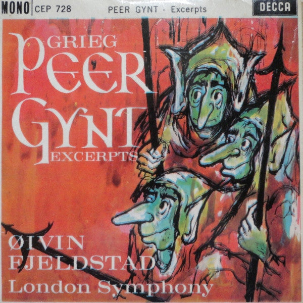 Edvard Grieg - Peer Gynt - Excerpts - Used Vinyl Record 7"