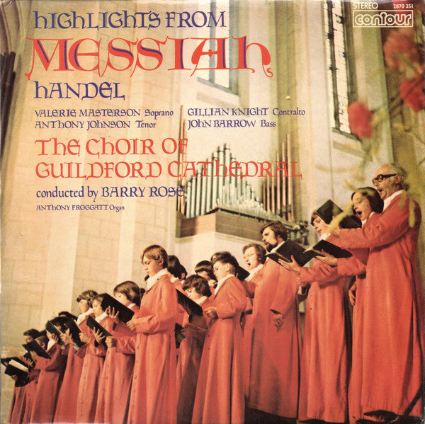 Guildford Cathedral - Highlights From Messiah - Used Vinyl Record