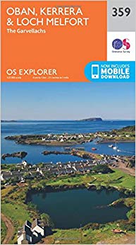 Ordnance Survey - Oban, Kerrera and Loch Melfort : 359 - New Sheet map