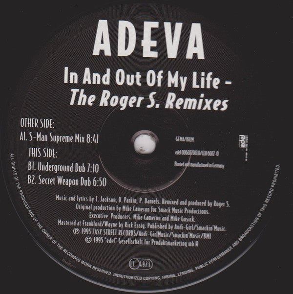 Adeva - In And Out Of My Life - The Roger S. Remixes - Used Vinyl Rec