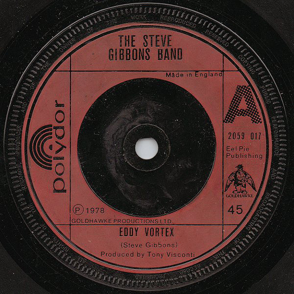 Steve Gibbons Band - Eddy Vortex - Used Vinyl Record 7"