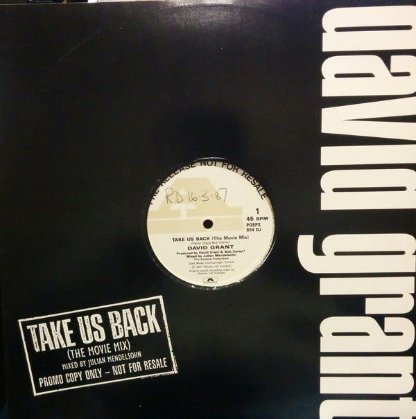 David Grant - Take Us Back (The Movie Mix) - Used Vinyl Recor