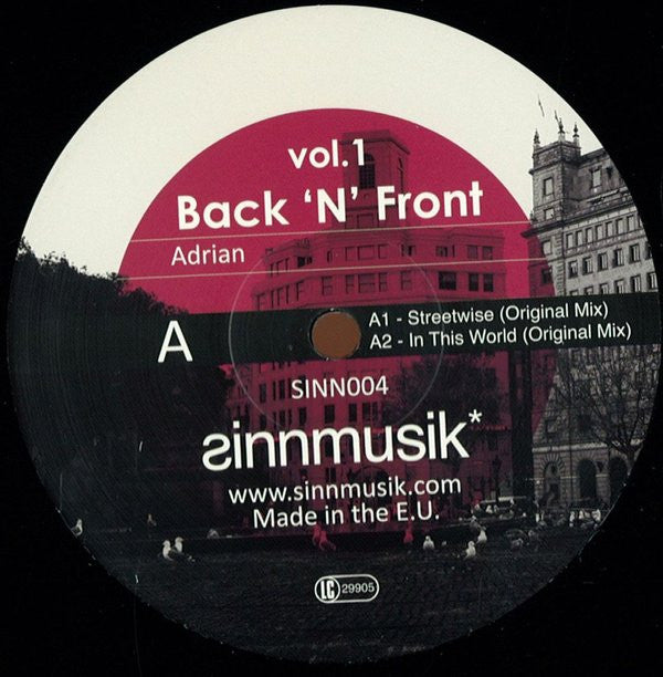 Adrian - Back 'N' Front Vol 1 - New Vinyl Record 12"