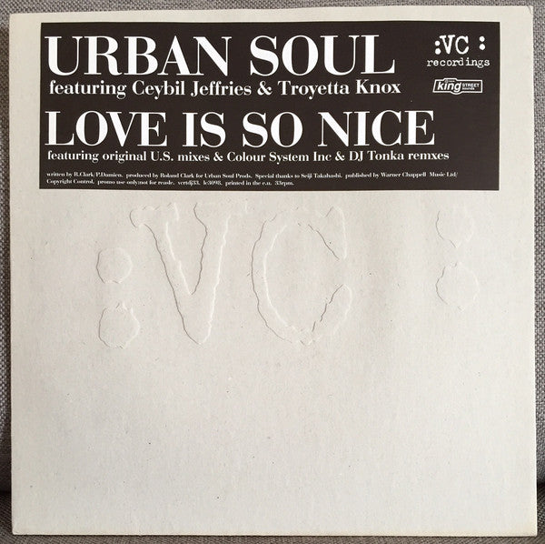 Urban Soul - Love Is So Nice - Used Vinyl Record 12"