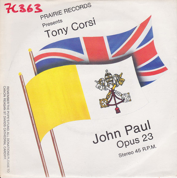 Tony Corsi - John Paul - Used Vinyl Record 7"