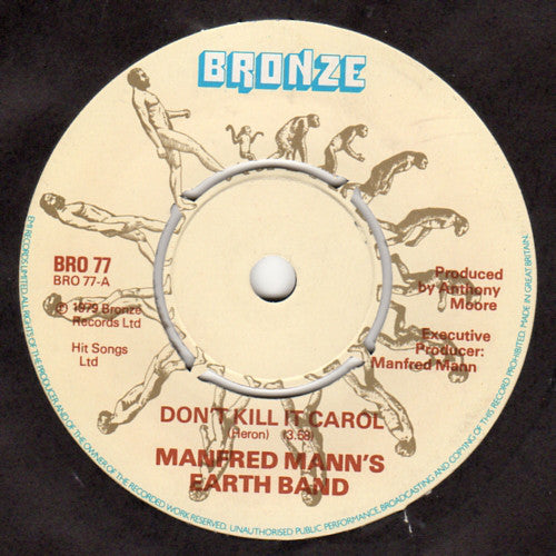 Manfred Mann's Earth - Don't Kill It Carol - Used Vinyl Record 7"
