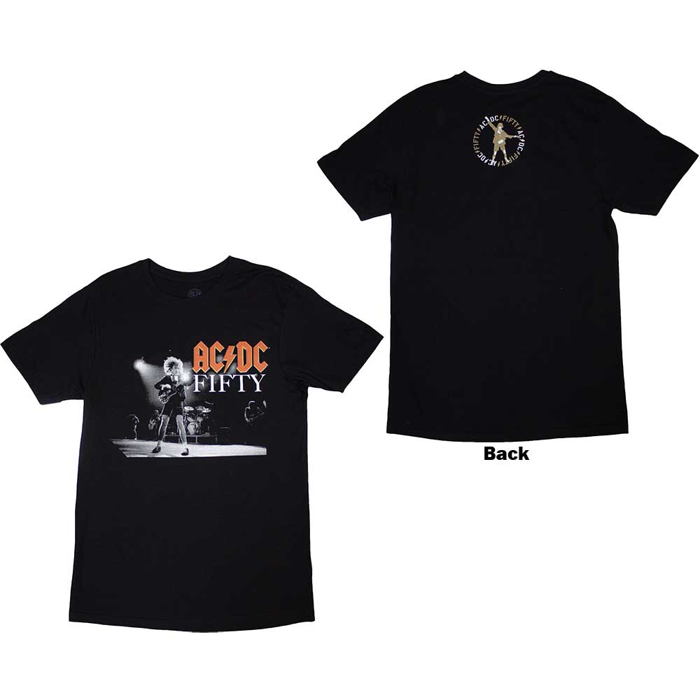 AC/DC - tshirt - Unisex - Short Sleeves - On Stage Fifty - Small