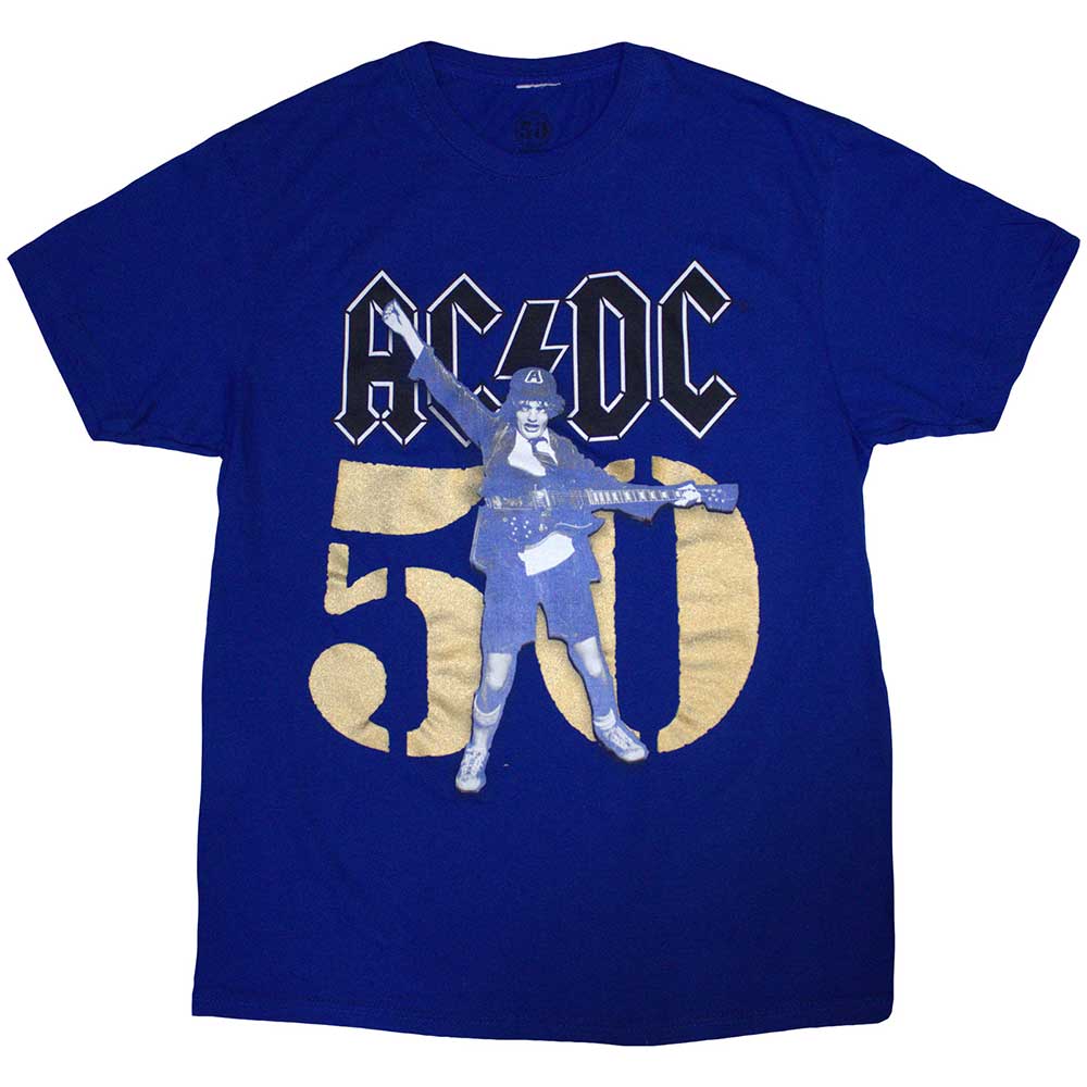 AC/DC - tshirt - Unisex - Short Sleeves - Gold Fifty - Small