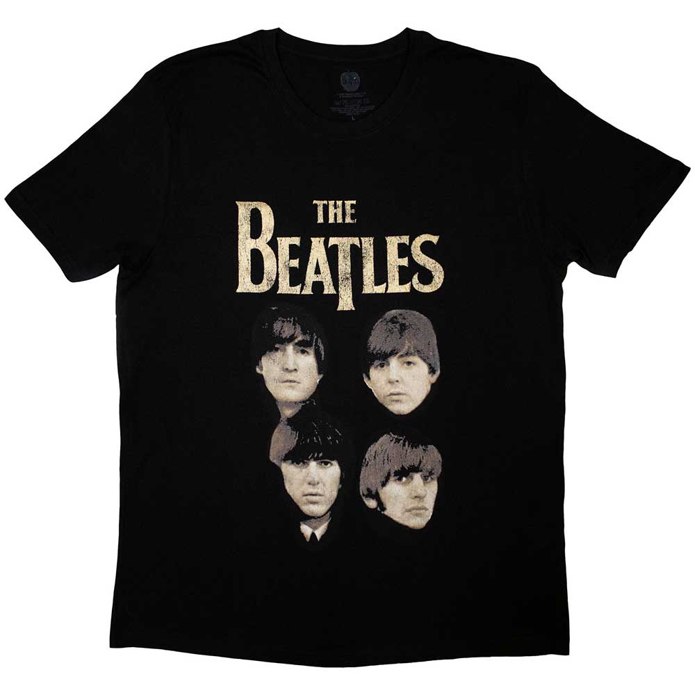 Beatles - tshirt - Unisex - Short Sleeves - 4 Heads - Medium