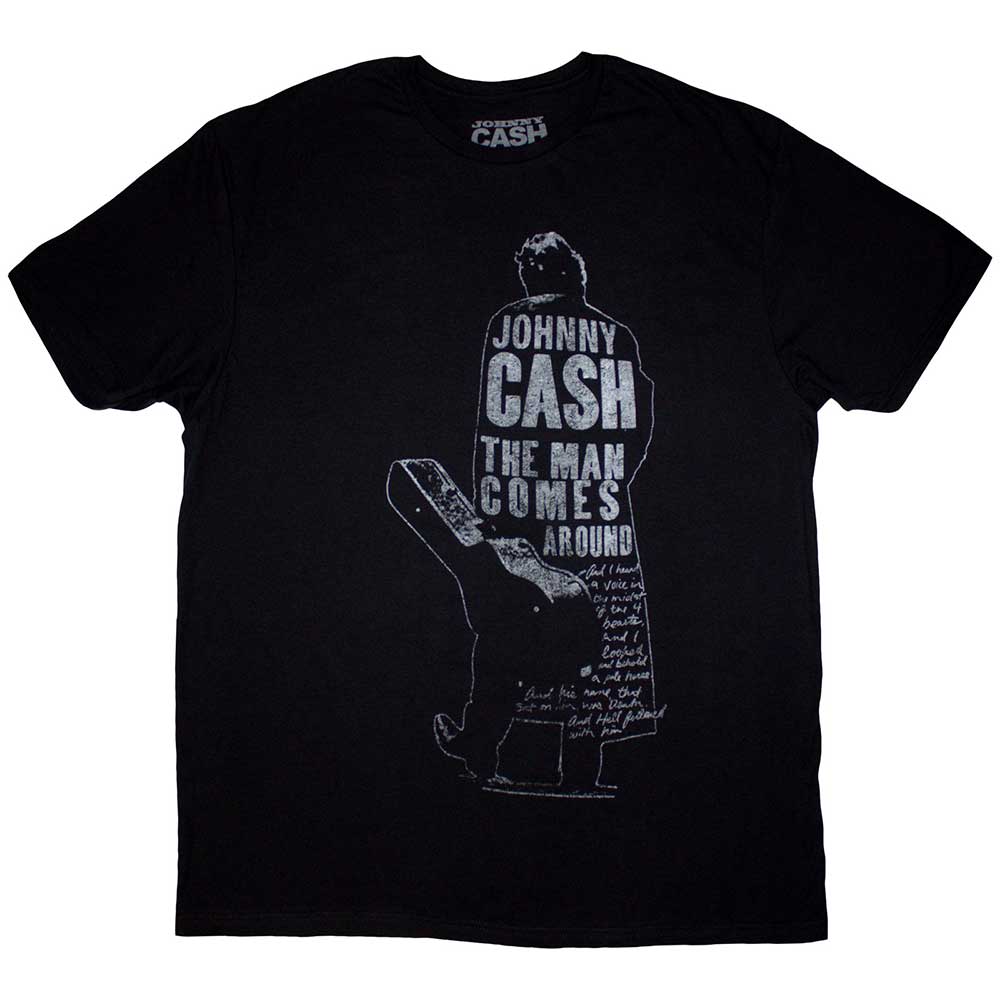 Johnny Cash - tshirt - Unisex - Large - Short Sleeves - Man Comes Arou