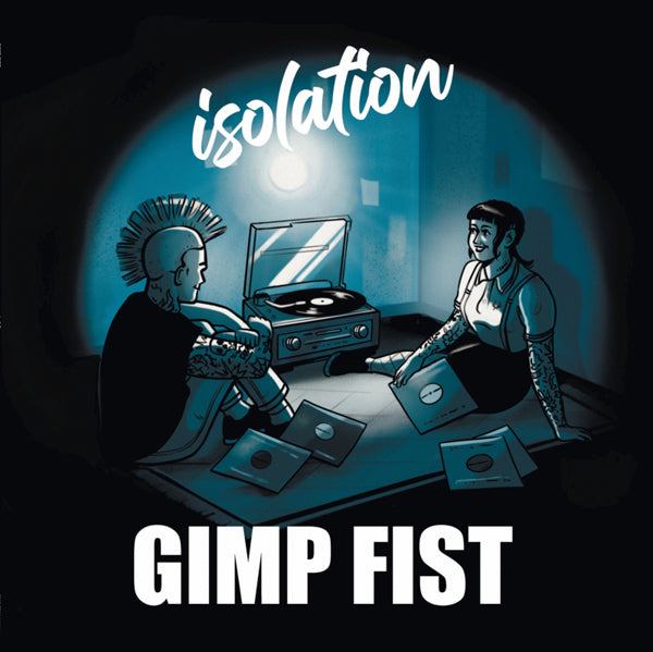 GIMP FIST - ISOLATION (TRANSPARENT BLUE W/ WHITE SPLASHES) - Vinyl Rec