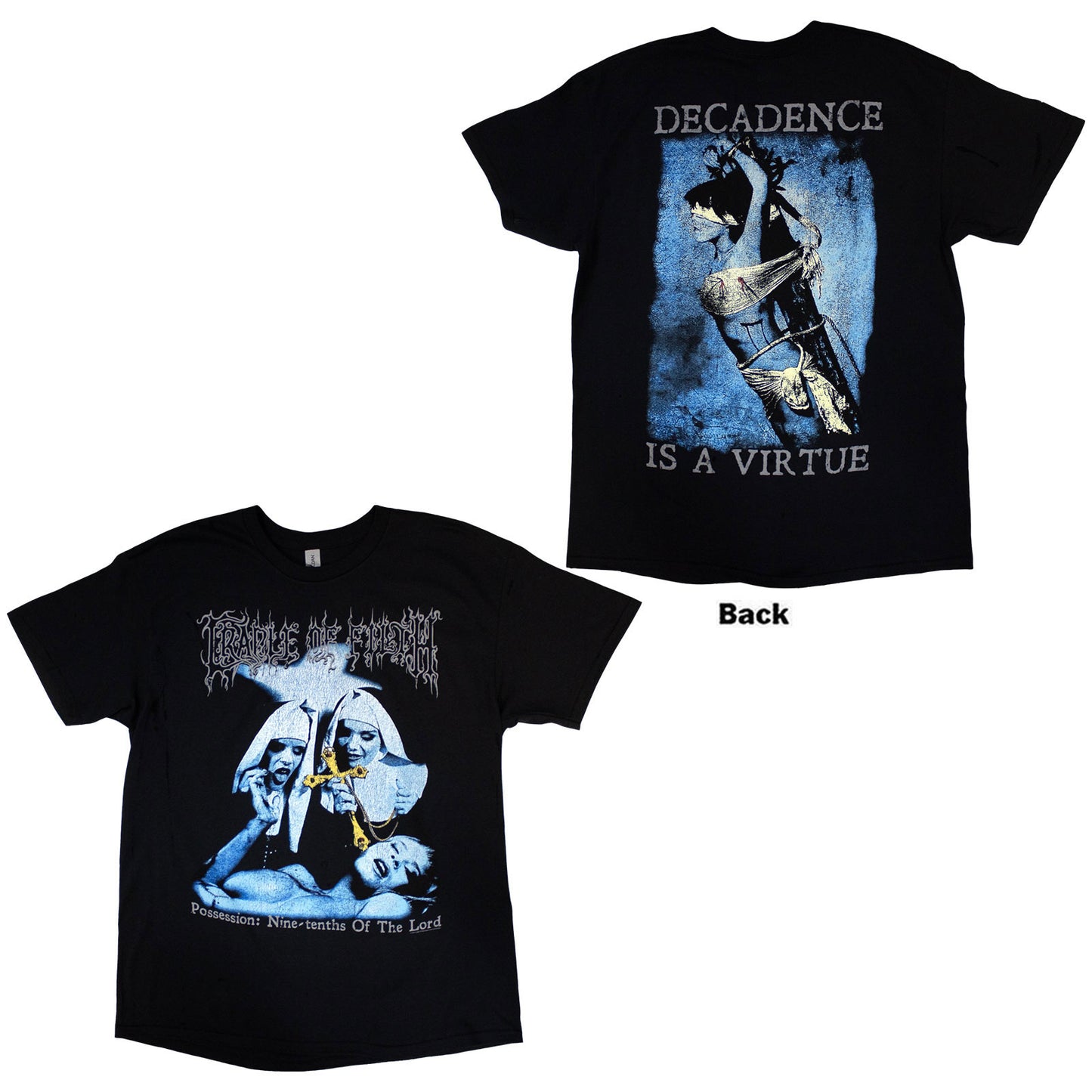 Cradle Of Filth - tshirt - Unisex - Short Sleeves - Decadence - Medium