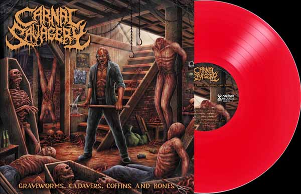 CARNAL SAVAGERY - GRAVEWORMS, CADAVERS, COFFINS AND BONES (CLEAR BLOOD