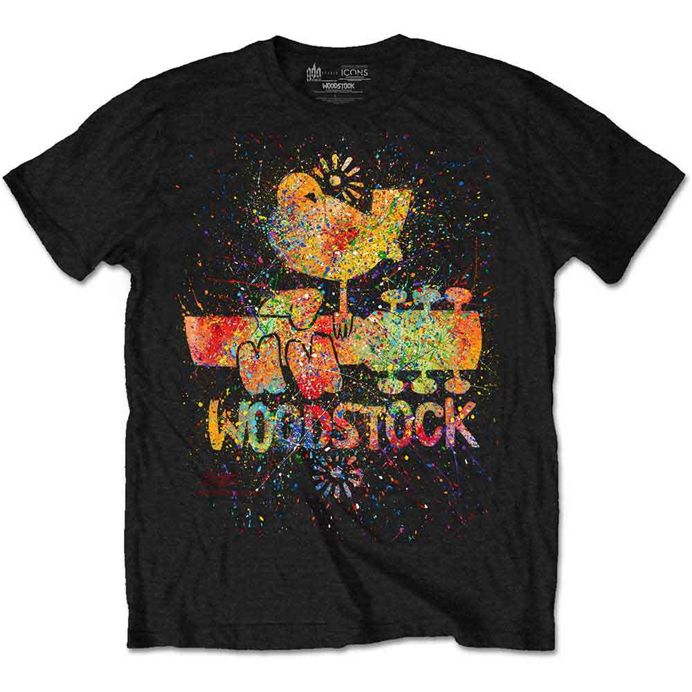 Woodstock - Woodstock Unisex T-Shirt: Splatter (Large) - New T-Shirts