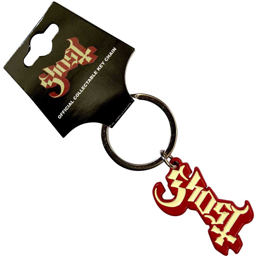 Ghost - Keychain: - keyrings - Logo Red Shadow - One Size