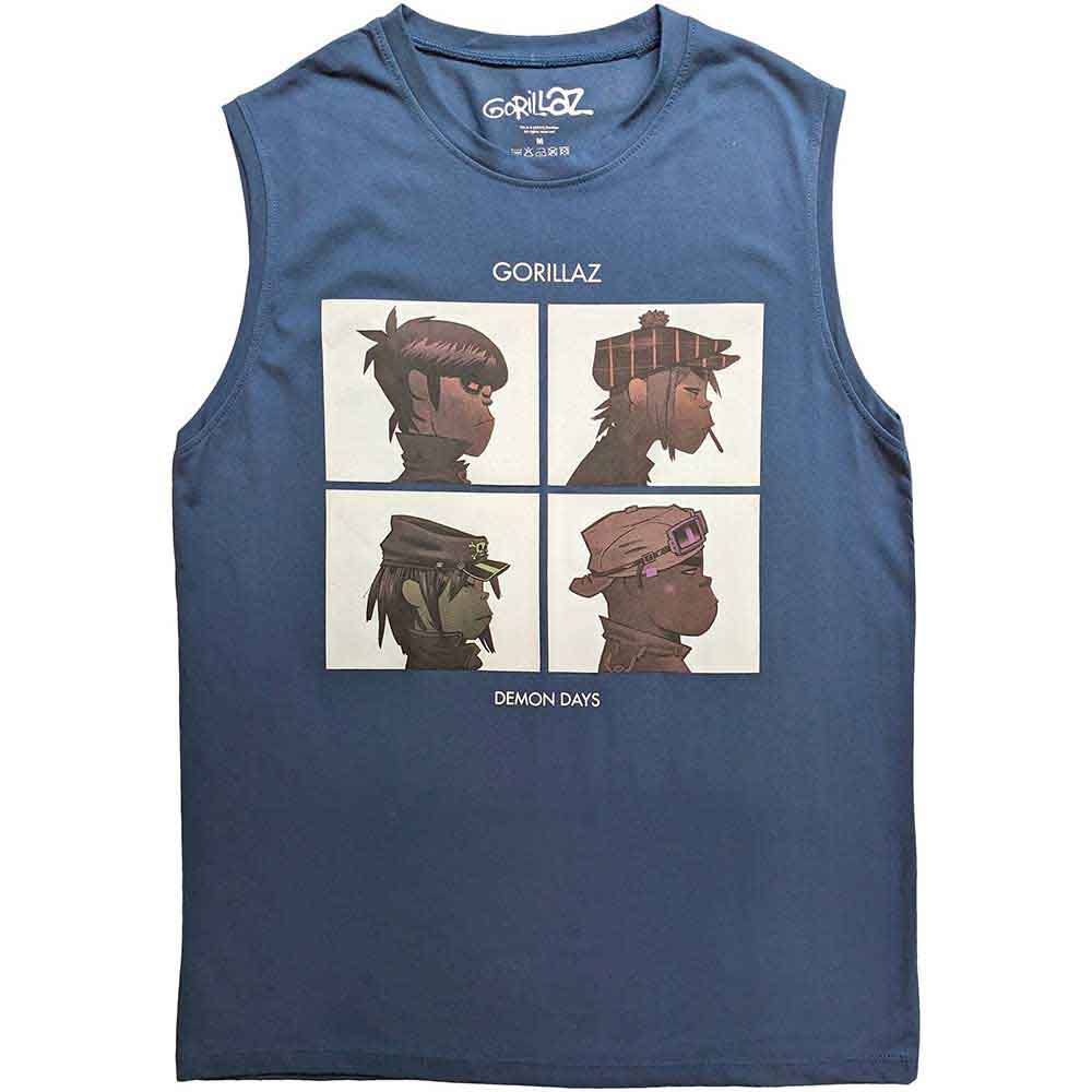 Gorillaz - tshirt - Unisex - Sleeveless - Medium