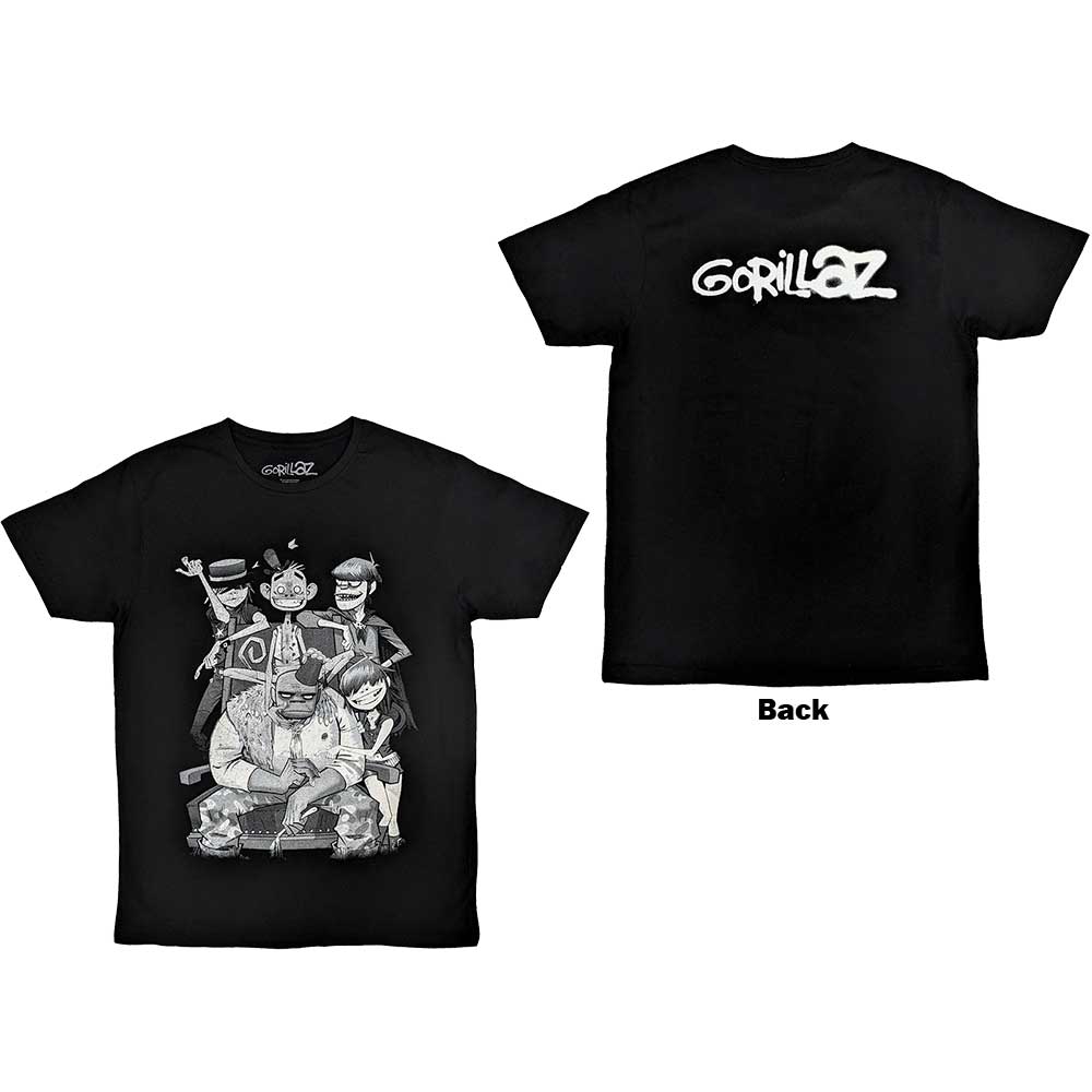 Gorillaz - tshirt - Unisex - Short Sleeves - George Spray - Large