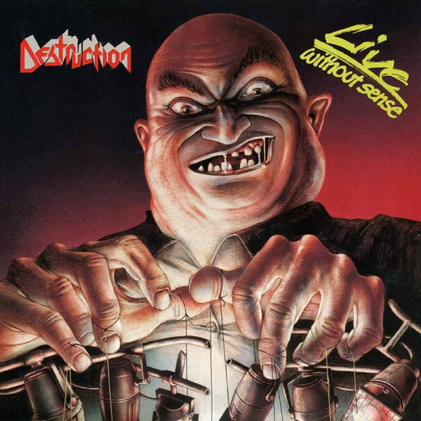 DESTRUCTION - LIVE WITHOUT SENSE (FIRE SPLATTER VINYL) - Vinyl Record D