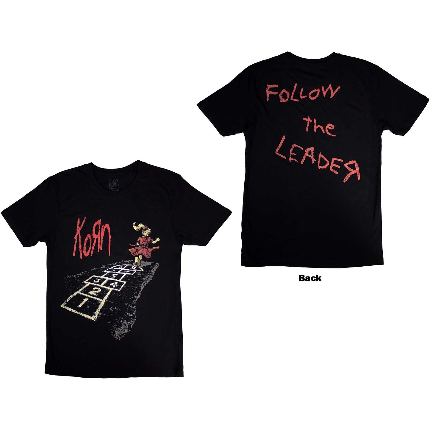 Korn - tshirt - Unisex - Short Sleeves - Follow The Leader Ho - Medium