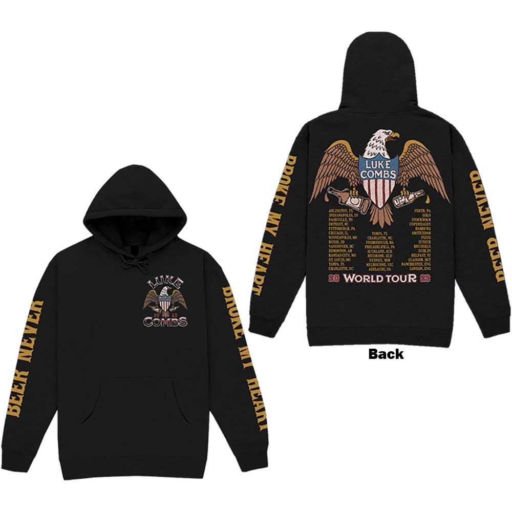 Luke Combs - hoodies - Unisex - Small - Long Sleeves - Tour '23 Eagle