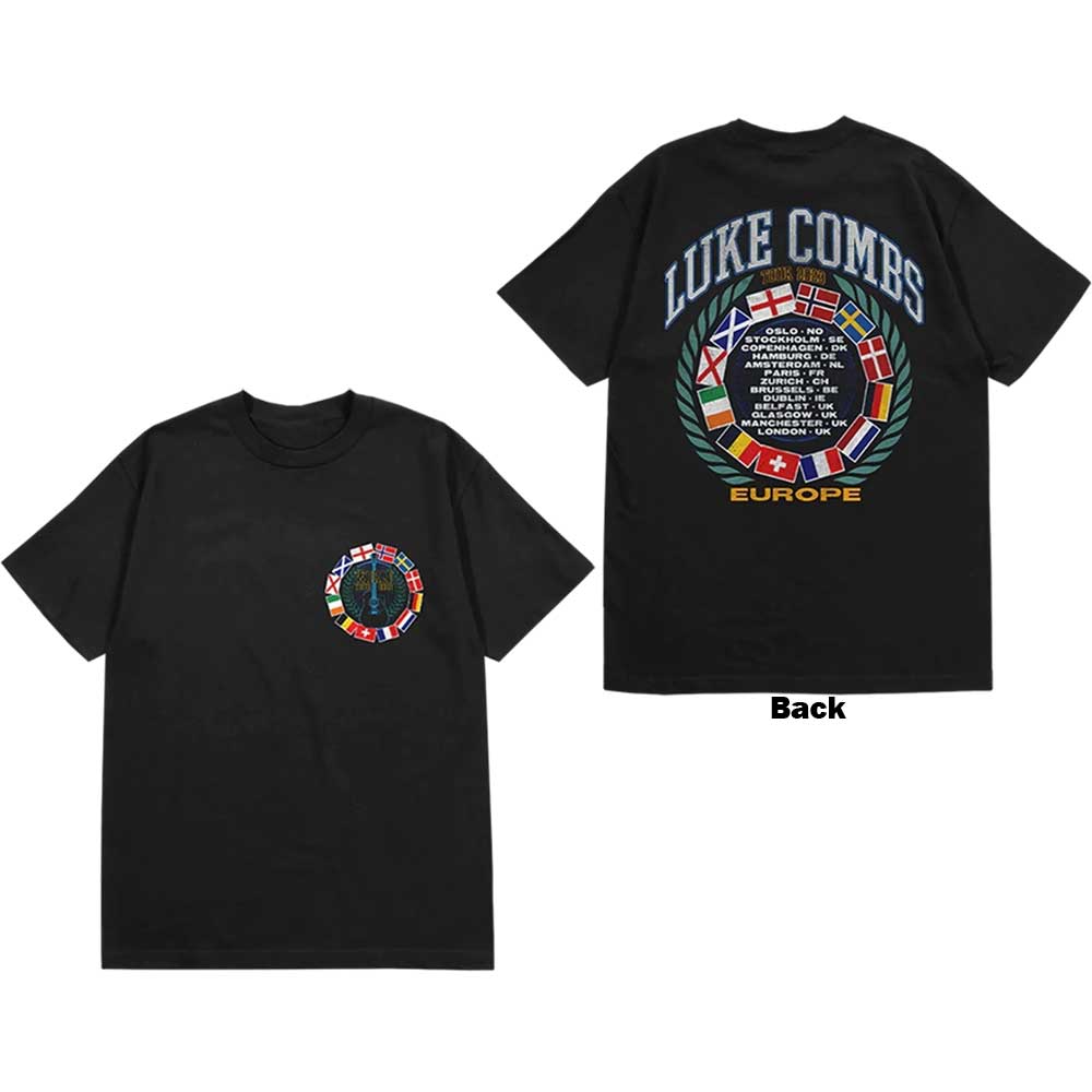 Luke Combs - tshirt - Unisex - Short Sleeves - Tour '23 Flag - Large