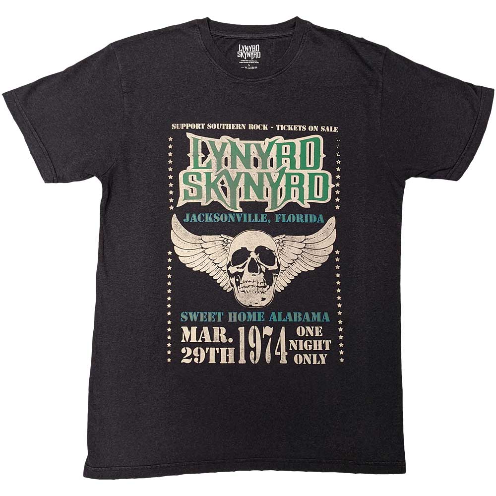 Lynyrd Skynyrd - tshirt - Unisex - Short Sleeves - Winged Skul - Large