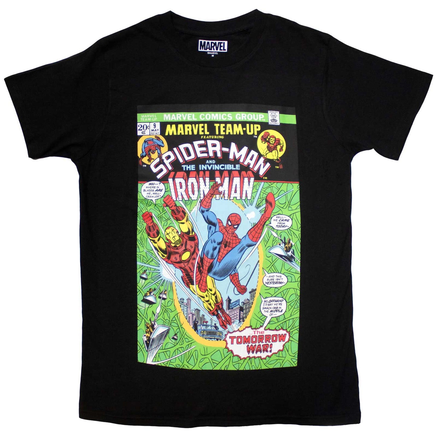Comics - tshirt - Unisex - Short Sleeves - Spiderman & Iron M - Medium