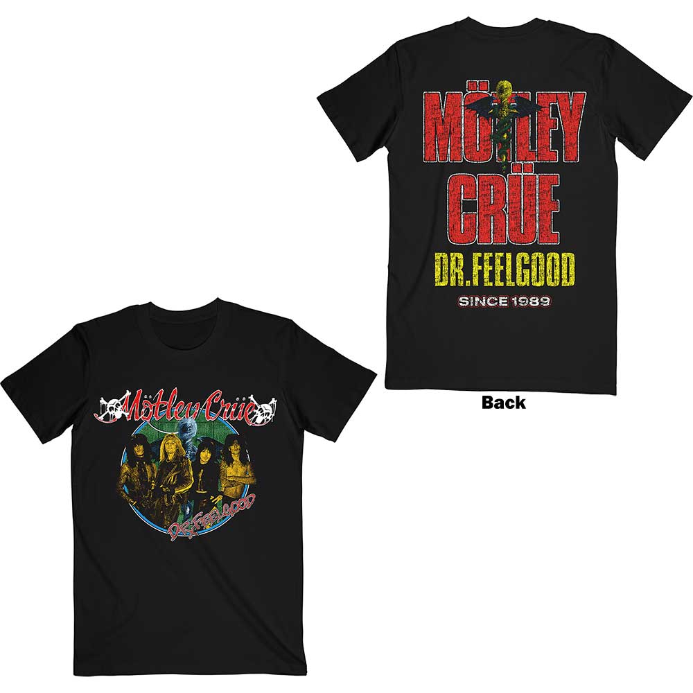 Motley Crue - tshirt - Unisex - Short Sleeves - Dr Feelgood C - Medium