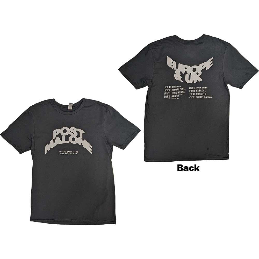 Post Malone - tshirt - Unisex - Short Sleeves - Curved Logo 20 - Small
