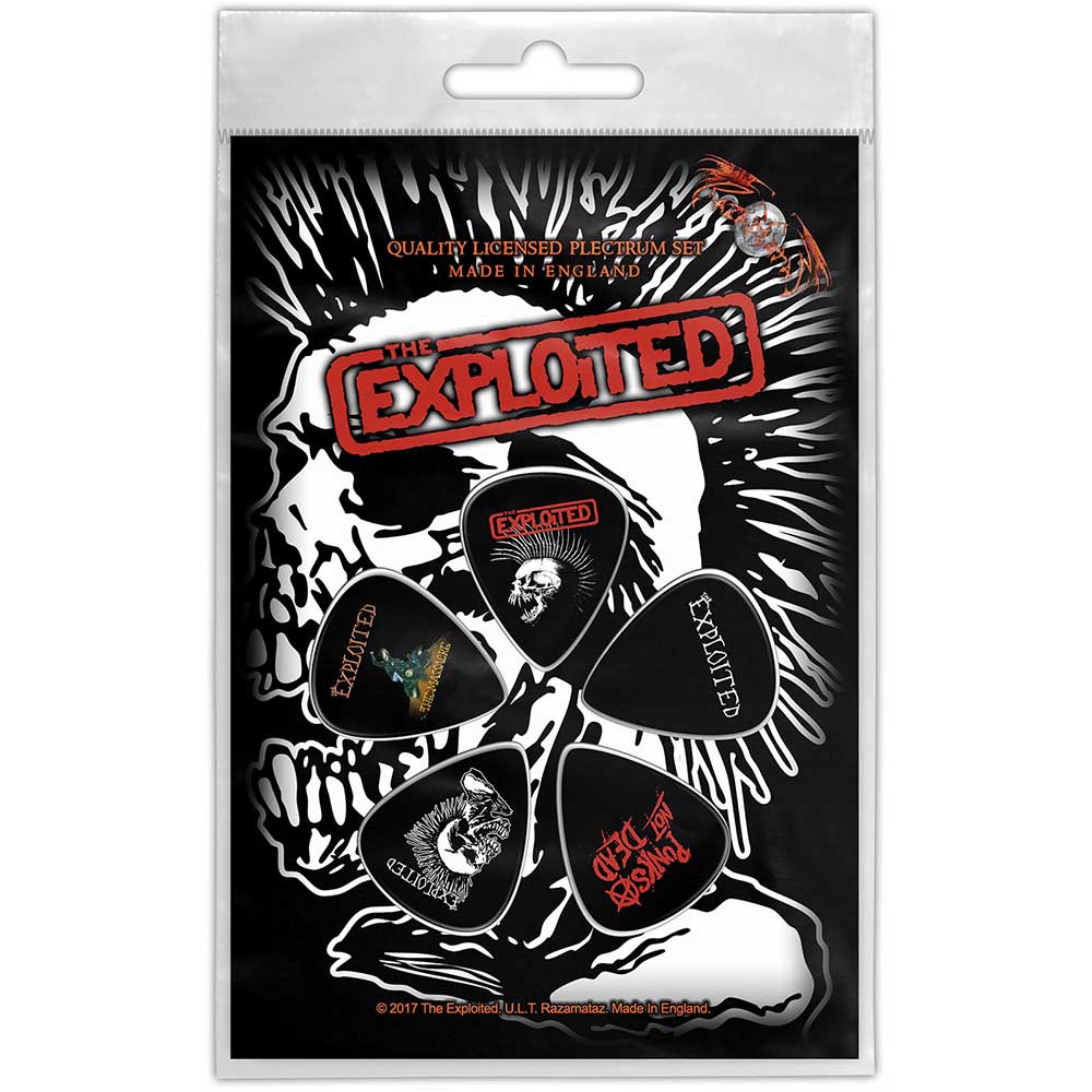 Exploited - Plectrum Pack: Skull - Patch - Plectrums - Skull