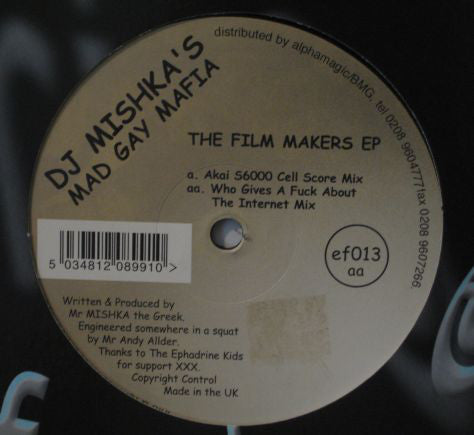 Mad Gay Mafia - Film Makers EP - Used Vinyl Record 12"