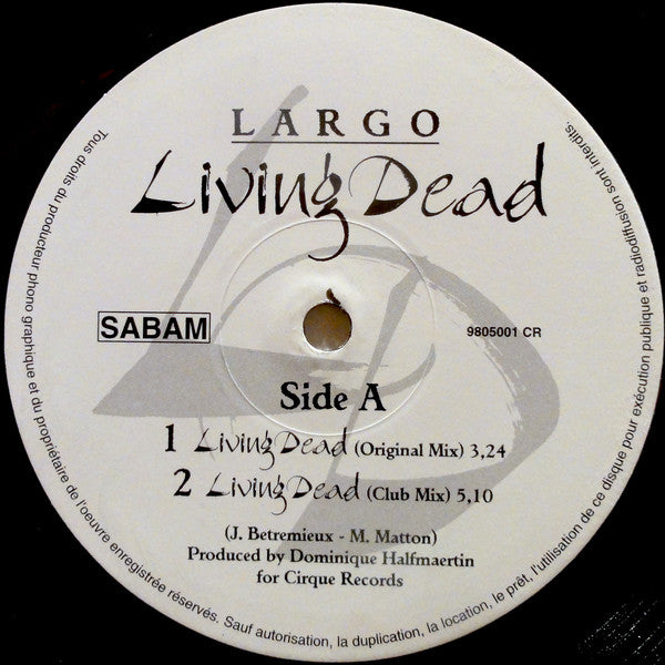 Largo - Living Dead - Used Vinyl Record 12"