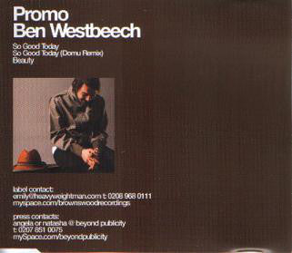 Ben Westbeech - So Good Today - Used CD