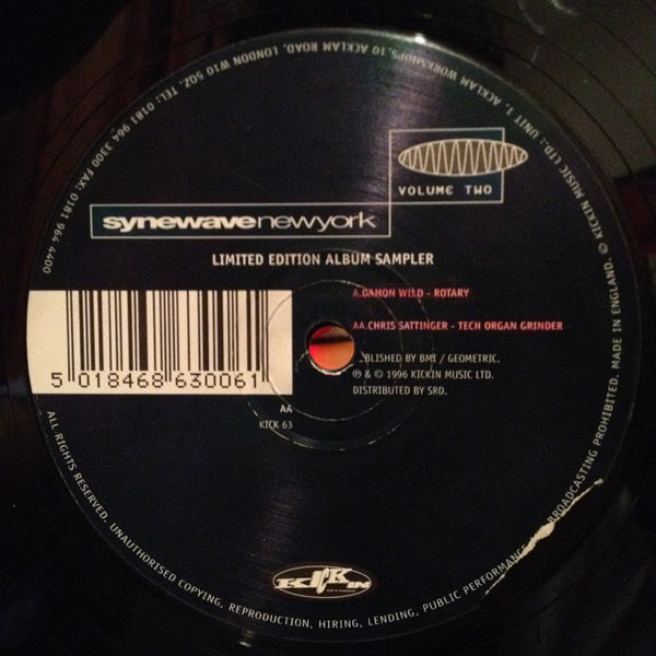 Damon Wild - Synewave New York Volume Two - Used Vinyl Record 12"