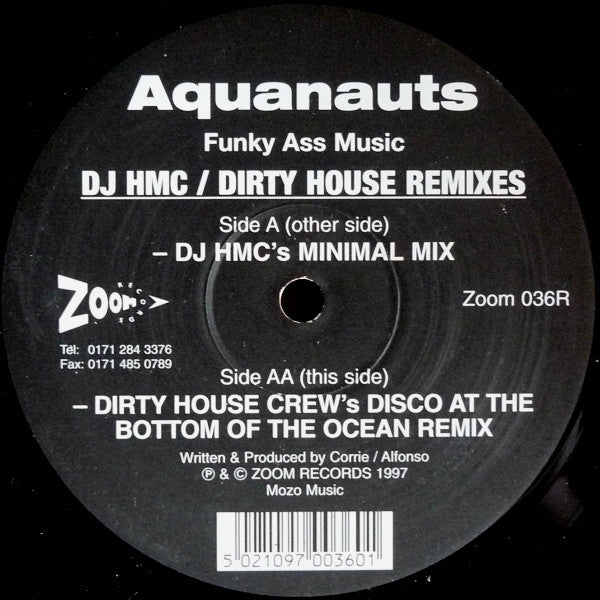 Aquanauts - Funky Ass Music (Remixes) - Used Vinyl Record 12"