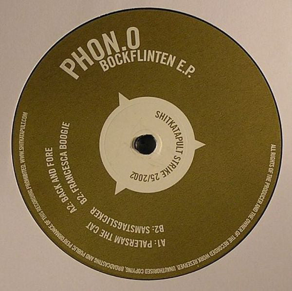 Phon.o - Bockflinten E.P. - Used Vinyl Record 12"