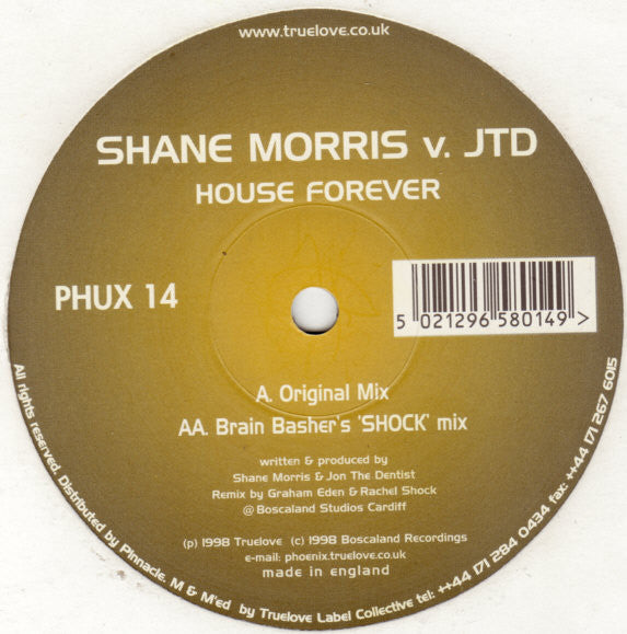 Shane Morris - House Forever - Used Vinyl Record 12"