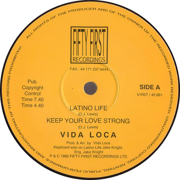 Vida Loca - Latino Life - Used Vinyl Record 12"