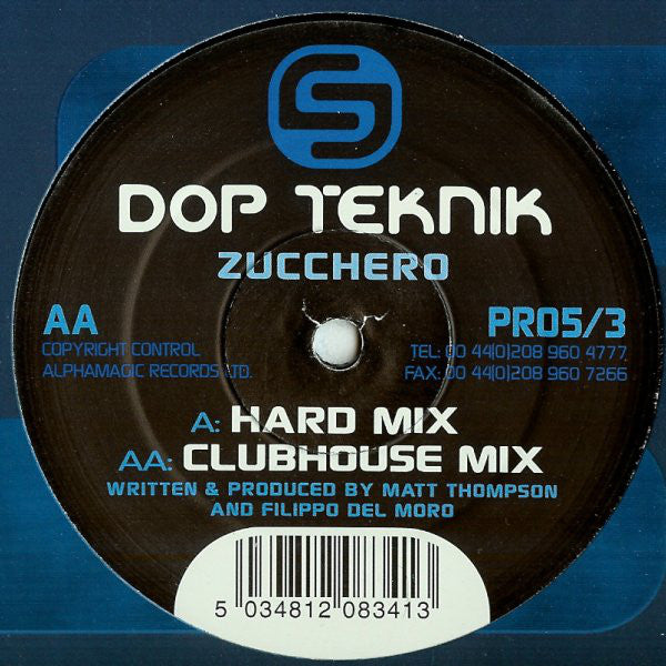 Dop Teknik - Zucchero - Used Vinyl Record 12"