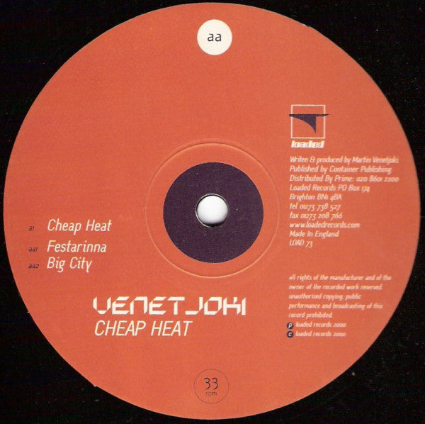 Martin Venetjoki - Cheap Heat - Used Vinyl Record 12"