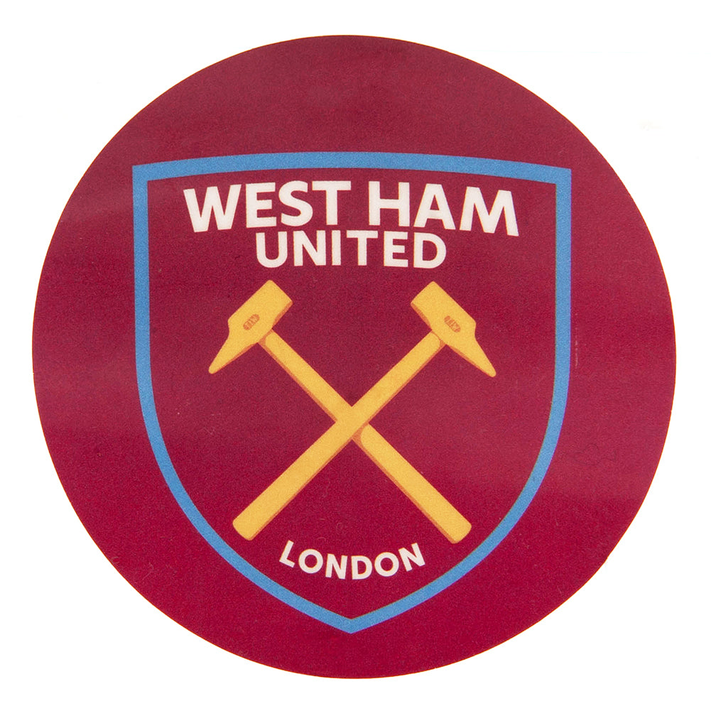 West Ham United FC - Single Car Sticker CR - Hang Ups & Stickers
