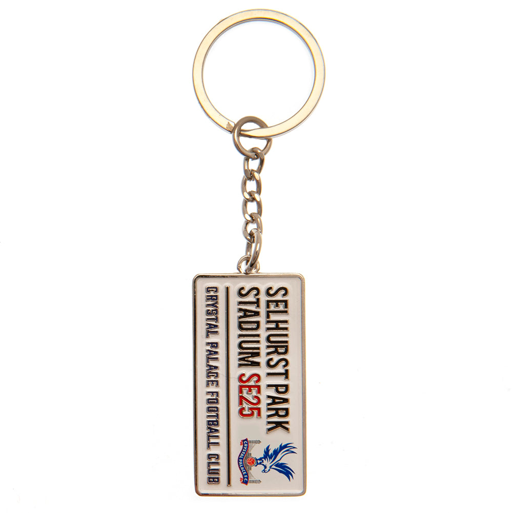 Crystal Palace FC - Embossed Stree - keyrings - K - Approx 50mm x 25mm