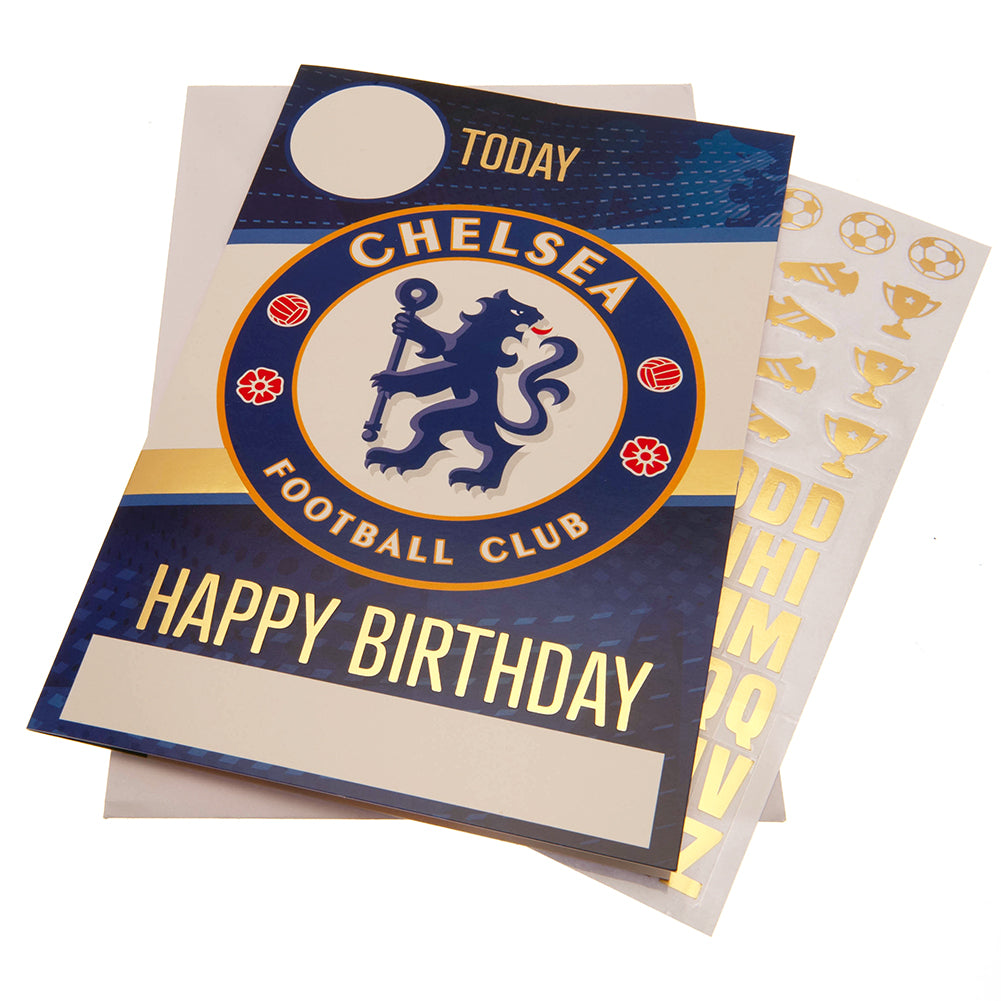 Chelsea FC - Birthday Card With Stickers - Cards & Gift Wrap