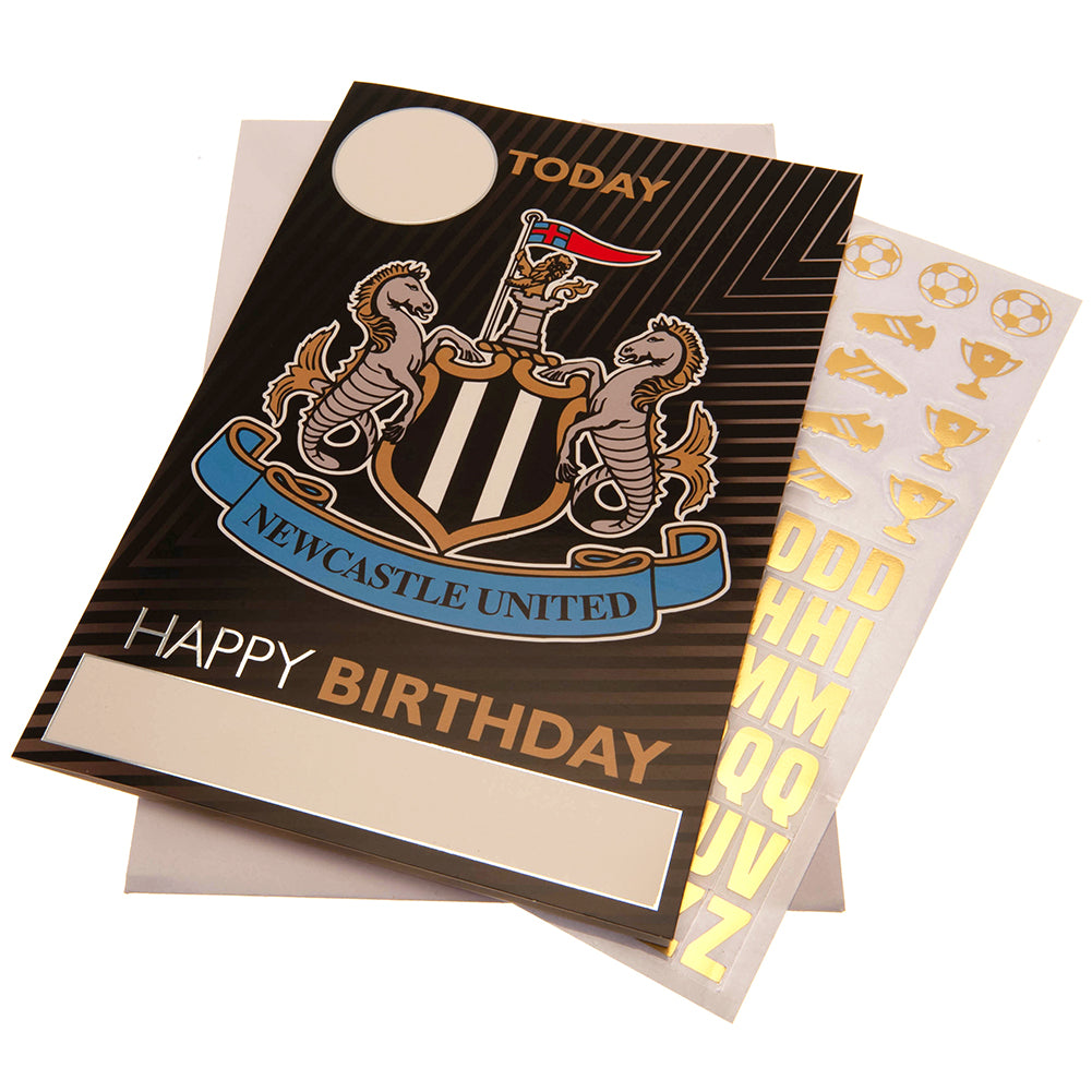 Newcastle United FC - Birthday Card With Stickers - Cards & Gift Wrap