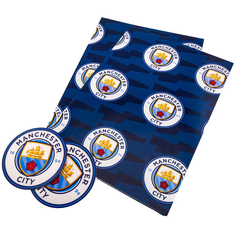 Manchester City FC - Text Gift Wrap - Cards & Gift Wrap
