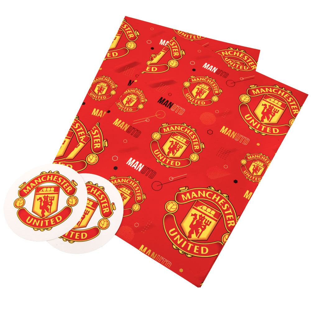 Manchester United FC - Text Gift Wrap - Cards & Gift Wrap