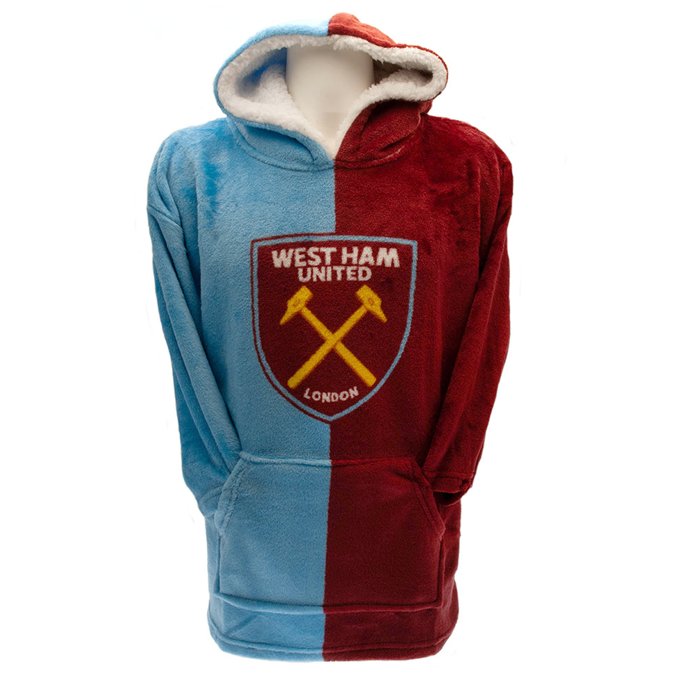 West Ham United FC - Poncho Blanket - hoodi - Length 77cm x Width 57cm