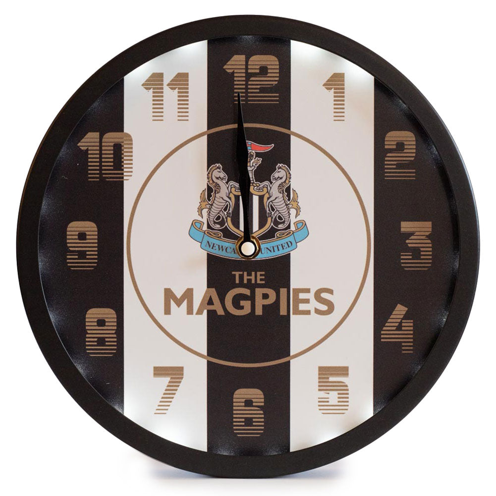 Newcastle United FC - LED Stripe Wall Clock - New Clocks