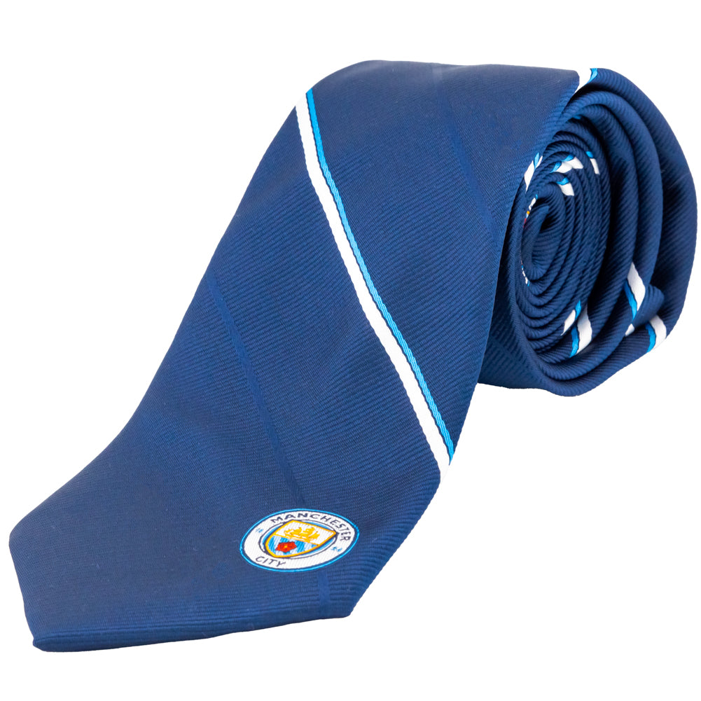 Manchester City FC - Stripe Tie - Clothing - Ties - Approx 148cm x 8cm