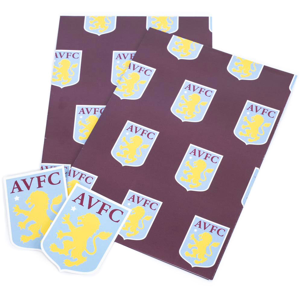 Aston Villa FC - Text Gift Wrap - Cards & Gift Wrap